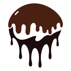 Chocolate cake vector illustration
