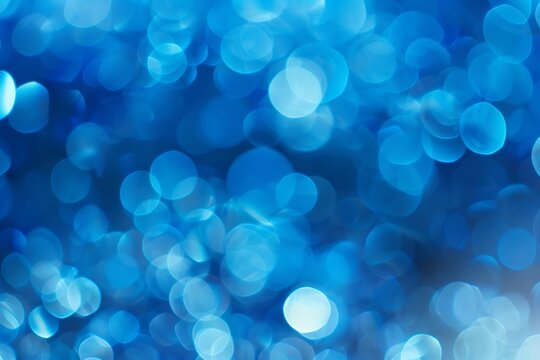 Blurred Lights on blue gradient bokeh abstract background high light in middle design for presentation.