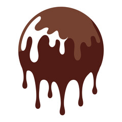 Chocolate cake vector illustration
