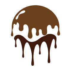 Chocolate cake vector illustration
