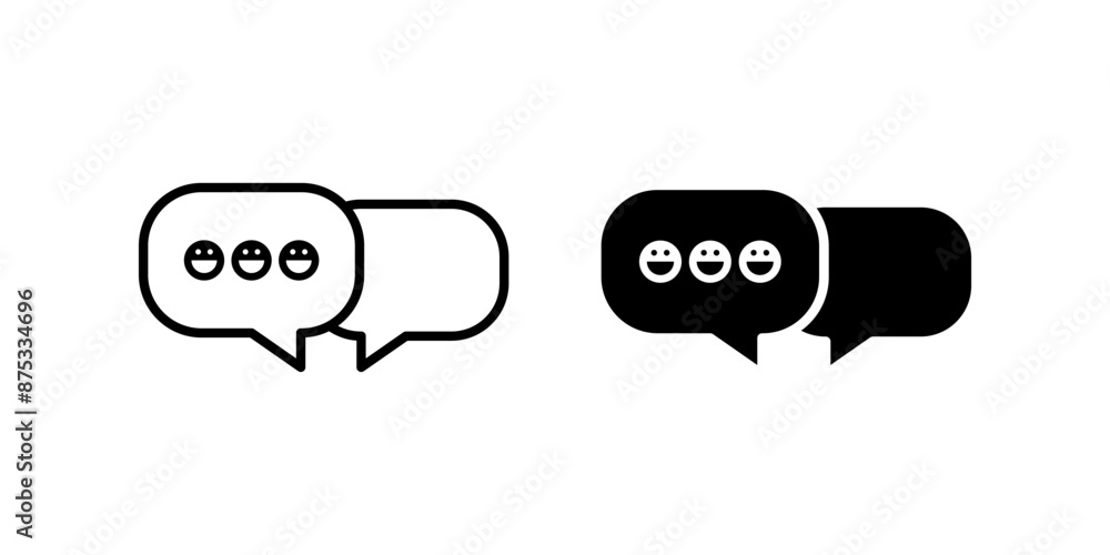 Poster feedback icon set. review symbol. chatting sign. for mobile concept and web design. vector illustrat