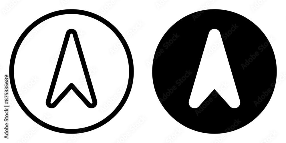 Poster ofvs630 outlinefilledvectorsign ofvs - north arrow vector icon . direction point . isolated transpar