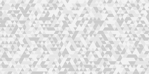 Vector abstract modern geometric seamless technology gray and white light wallpaper background. digital square geometric pattern low Polygon Mosaic triangle, business and corporate background.