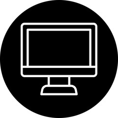 Lcd Vector Line White Circle Black