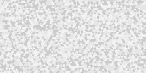 Vector geometric seamless technology gray and white triangle element light background. Abstract digital grid light pattern white Polygon Mosaic triangle Background, business and corporate background