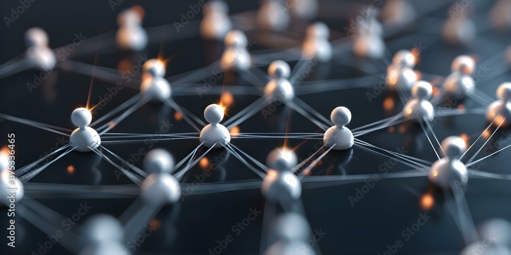 Poster enhancing information exchange through ai technology in human communication network. concept ai comm