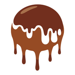 Chocolate cake vector illustration
