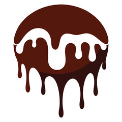 Chocolate cake vector illustration
