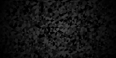 Fototapeta premium Vector abstract geometric wall creative seamless technology black and gray low polygon grid wallpaper background. modern pattern black Polygon Mosaic triangle, business and corporate background.