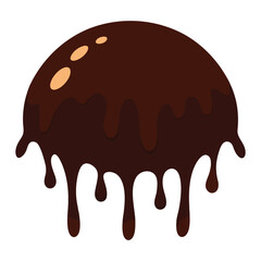 Chocolate cake vector illustration
