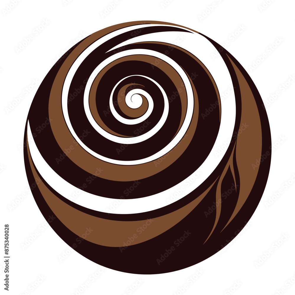 Wall mural Chocolate cake vector illustration
