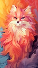 Fur Material Structure Background - Generative AI