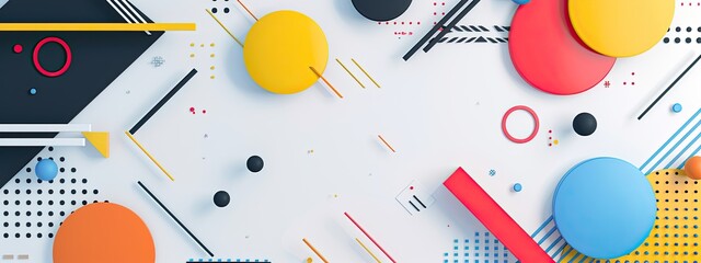 Obraz premium Abstract geometric white background in a flat graphic style . Modern white background. white banner