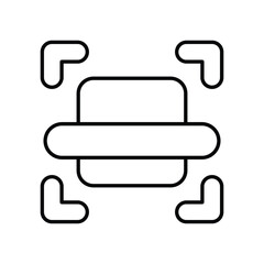 scan icon with white background vector stock illustration