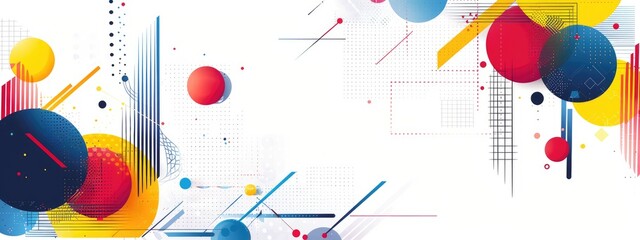 Obraz premium Abstract geometric white background in a flat graphic style . Modern white background. white banner