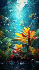 Foliage Material Structure Background - Generative AI