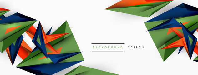 Minimal geometric abstract background. Low poly dynamic triangle design. Trendy techno business template for wallpaper, banner, background or landing