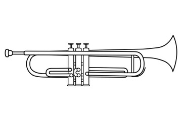 Illustration of trumpet on clear/transparent (PNG) background. Use as design element for notices, announcements, posters, flyers, handbills, stationery, websites & more. © Irwin Seidman