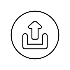 upload icon with white background vector stock illustration
