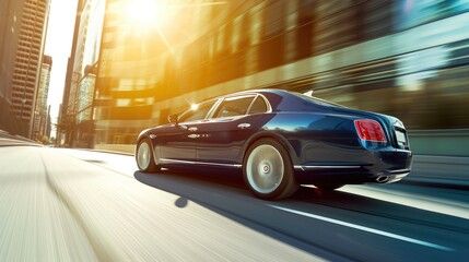 Fototapeta premium Efficient Business Mobility: Luxury Car in Motion