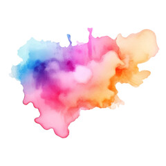 Abstract rainbow watercolor on white background. Generative AI