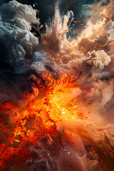 Captivating Visual of an Explosive Blast Unleashing Raw Power and Transformative Energy