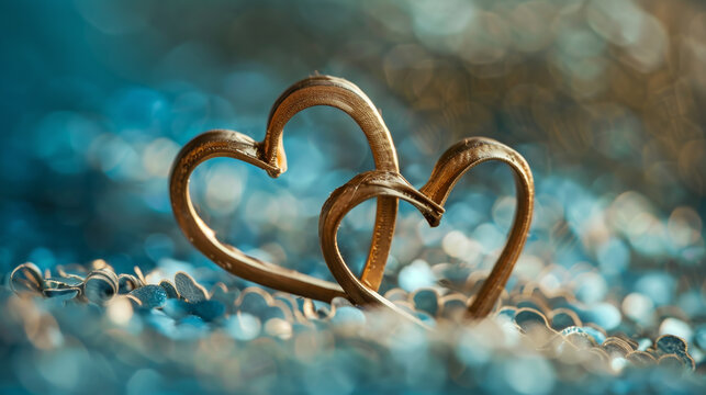 Two Gold Hearts Images – Browse 44,474 Stock Photos, Vectors, and