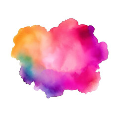 Abstract pink blue watercolor on white background. Generative AI