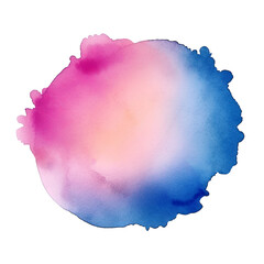 Abstract pink blue watercolor on white background. Generative AI