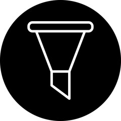 Funnel Vector Line White Circle Black