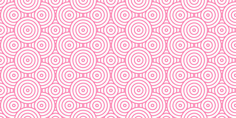 Minimal diamond vector overlapping Pattern geometric wave spiral and abstract circle wave line. pink color seamless tile stripe geometric create retro square line backdrop white pattern background.