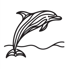 Fototapeta premium a single line sillahoutte Crocodile