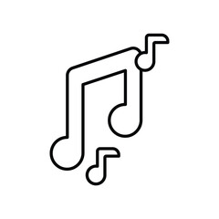 music icon with white background vector stock illustration
