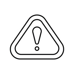 warning icon with white background vector stock illustration