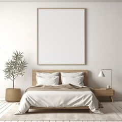 interior of bedroom and plant