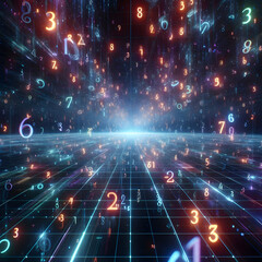 Fototapeta premium numbers path energy of fractal realms
