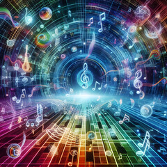 Obraz premium musical path energy of realms