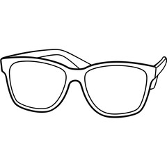 Fototapeta premium sunglasses outline coloring book page line art illustration digital drawing