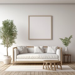 modern living room and frame 