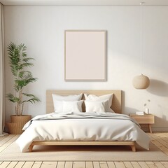bedroom with white bed