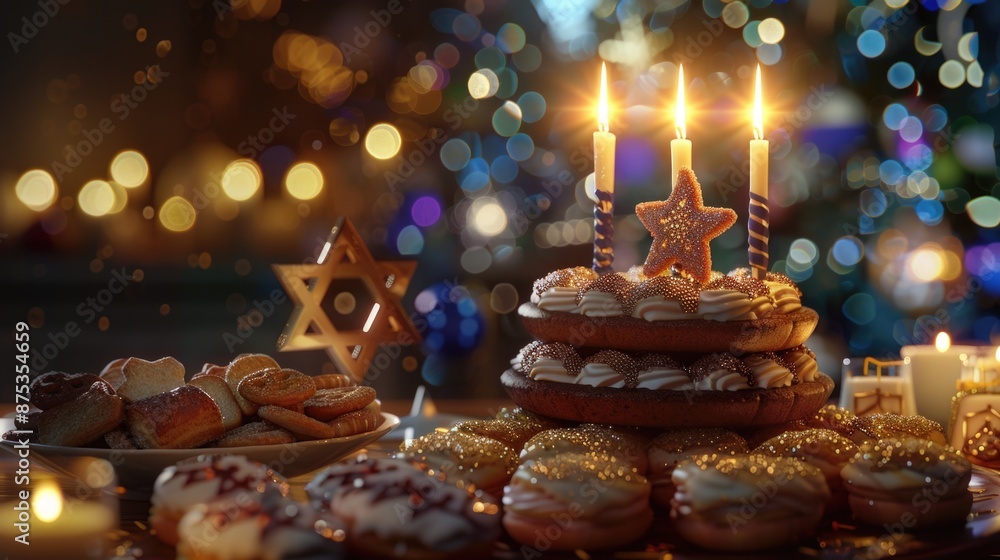 Sticker Doughnuts with candles