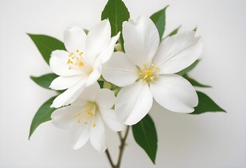 jasmine white flower isolated on white background
