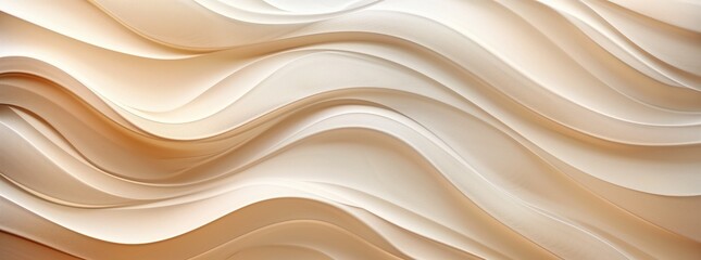 Fototapeta premium Abstract background with wavy pattern in beige color