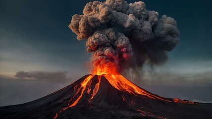 富士山の大噴火/イラスト