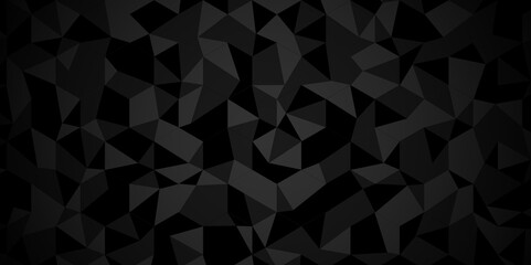 Obraz premium Vector geometric seamless technology gray and black triangle element light background. Abstract digital grid light pattern black Polygon Mosaic triangle Background, business and corporate background.