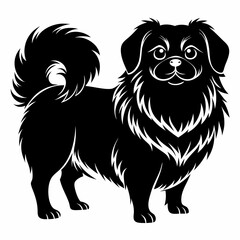 pekingese-dog-silhouette-vector