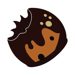 Chocolate cake vector illustration
