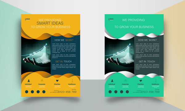 It's a Unique and creative Flyer design template for business purpose . Vertical layout, Vector illustration.