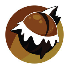 Chocolate cake vector illustration
