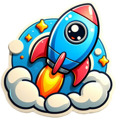 A rocket flying in the sky with the words space on the bottom, Beautiful Space Rocket PNG Images